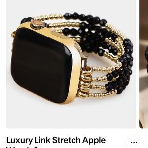 Cape Diablo Black and Gold Beaded Bracelet for Apple Watch